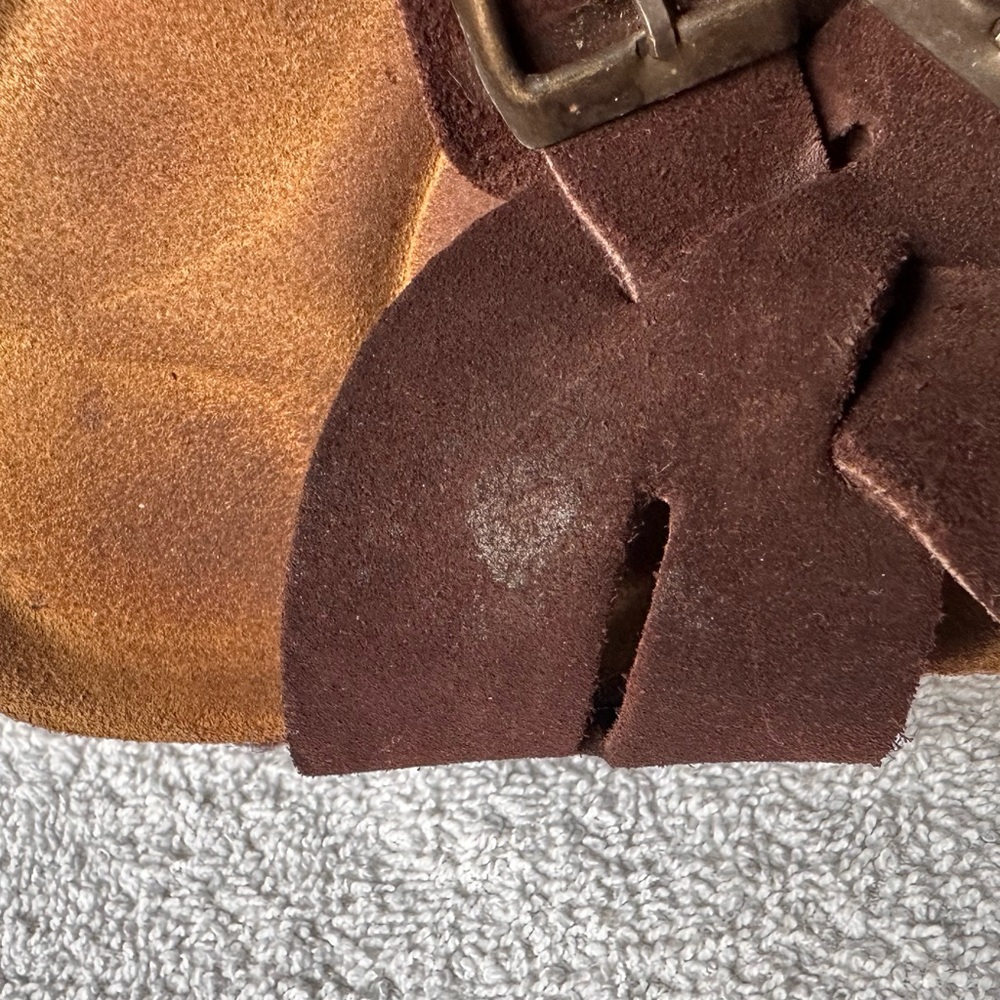 Betula Birkenstock Dark Brown Suede Criss Cross Sandals EU 38 US 7.5 - Picture 8 of 9